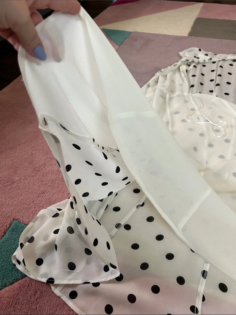 Reformation Gwenyth White | White Wrap Dress w/ Black Polka Dots Small Size 4-6 - Picture 13 of 17